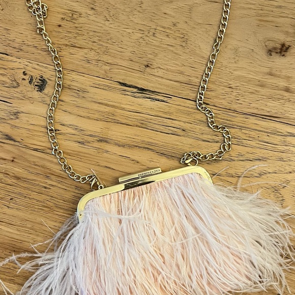 BCBGMAXAZRIA Pink Feather Clutch - Picture 3 of 3
